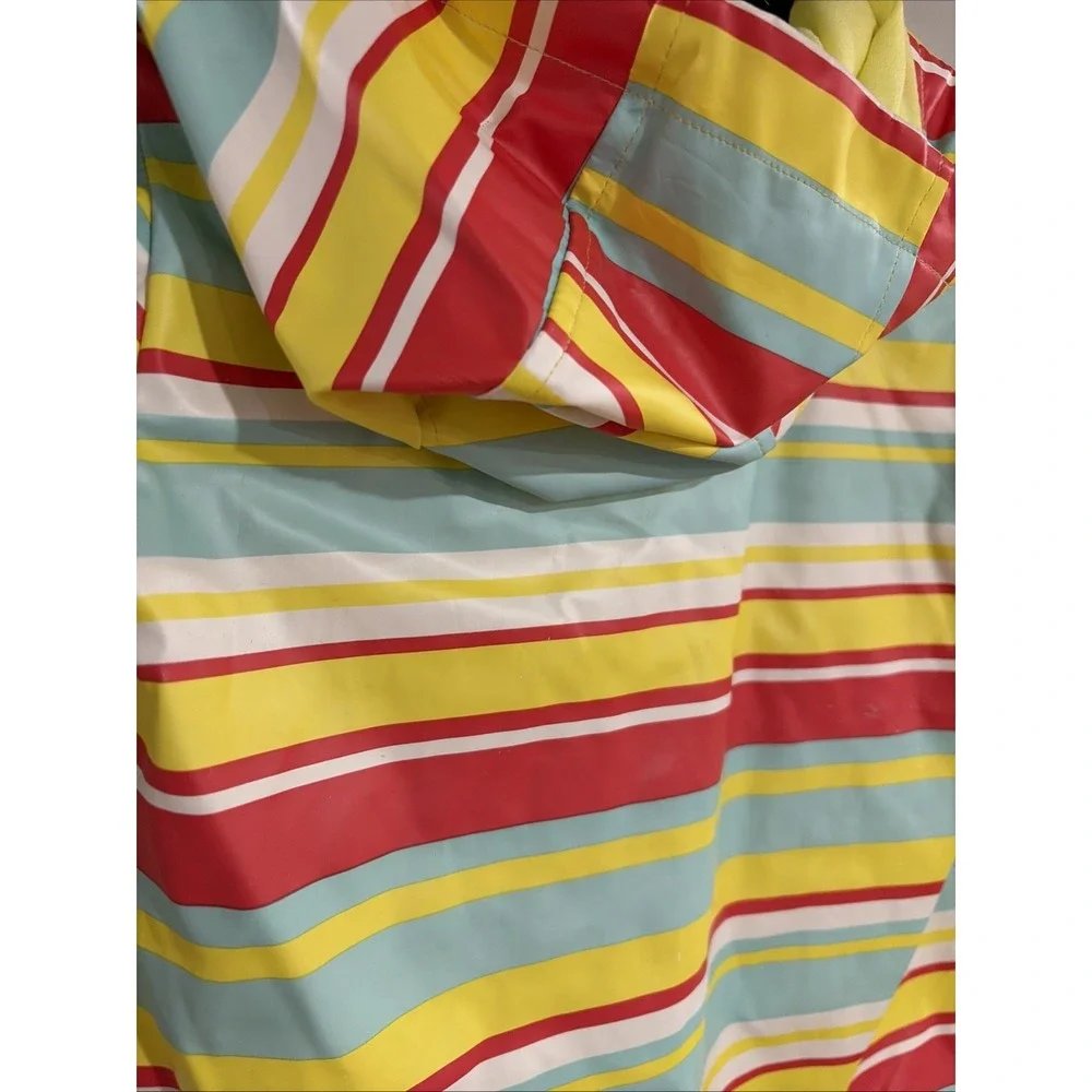 Cherokee Girls 5T Rain Jacket Hooded Multicolor Striped Lightweight Raincoat F44